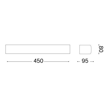 Ideal Lux - Екстериорен аплик ANDROMEDA 2xE27/60W/230V IP55 антрацит