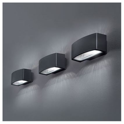 Ideal Lux - Екстериорен аплик ANDROMEDA 2xE27/60W/230V IP55 антрацит