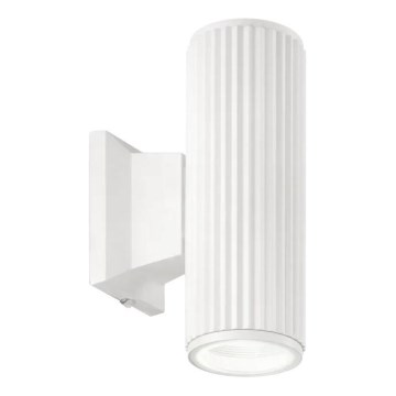 Ideal Lux - Екстериорен аплик BASE 2xGU10/28W/230V IP44 бял