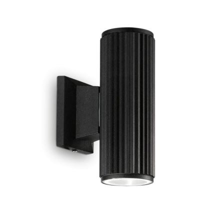 Ideal Lux - Екстериорен аплик BASE 2xGU10/28W/230V IP44 черен