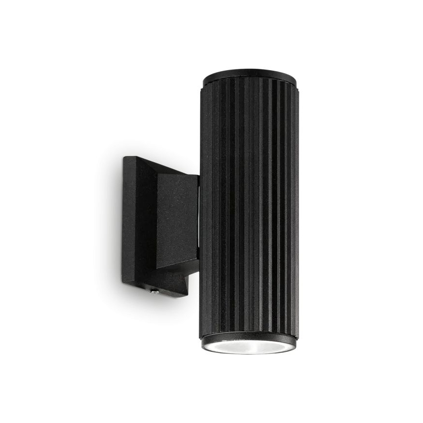 Ideal Lux - Екстериорен аплик BASE 2xGU10/28W/230V IP44 черен