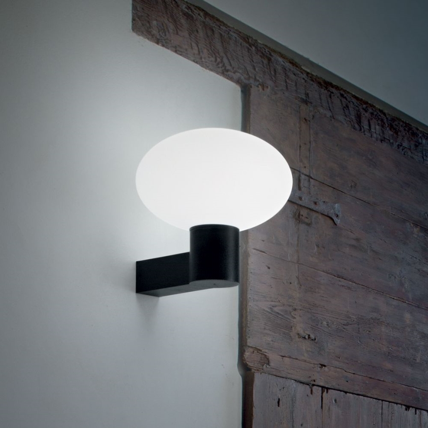 Ideal Lux - Екстериорен аплик CLIO 1xE27/42W/230V IP44 черен
