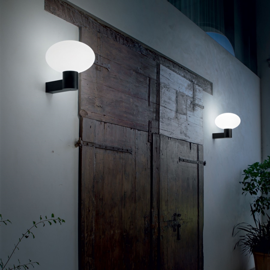 Ideal Lux - Екстериорен аплик CLIO 1xE27/42W/230V IP44 черен