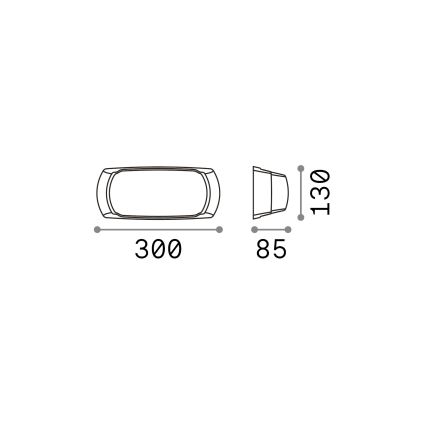 Ideal Lux - Екстериорен аплик FELIX 1xE27/23W/230V IP66 черен