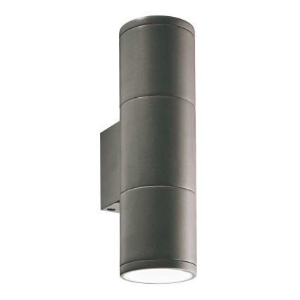 Ideal Lux - Екстериорен аплик GUN 2xGU10/35W/230V IP44 антрацит
