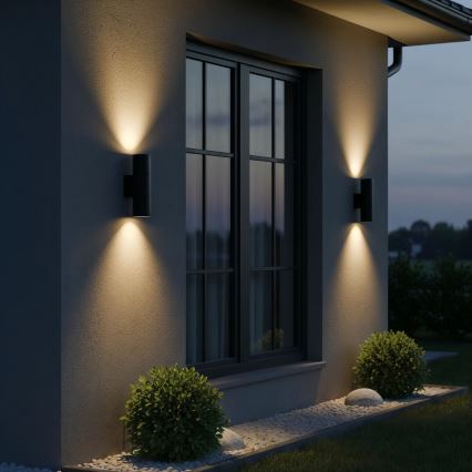 Ideal Lux - Екстериорен аплик GUN 2xGU10/35W/230V IP44 антрацит