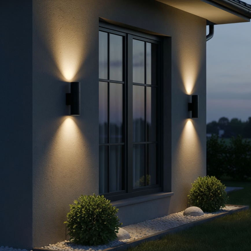 Ideal Lux - Екстериорен аплик GUN 2xGU10/35W/230V IP44 антрацит