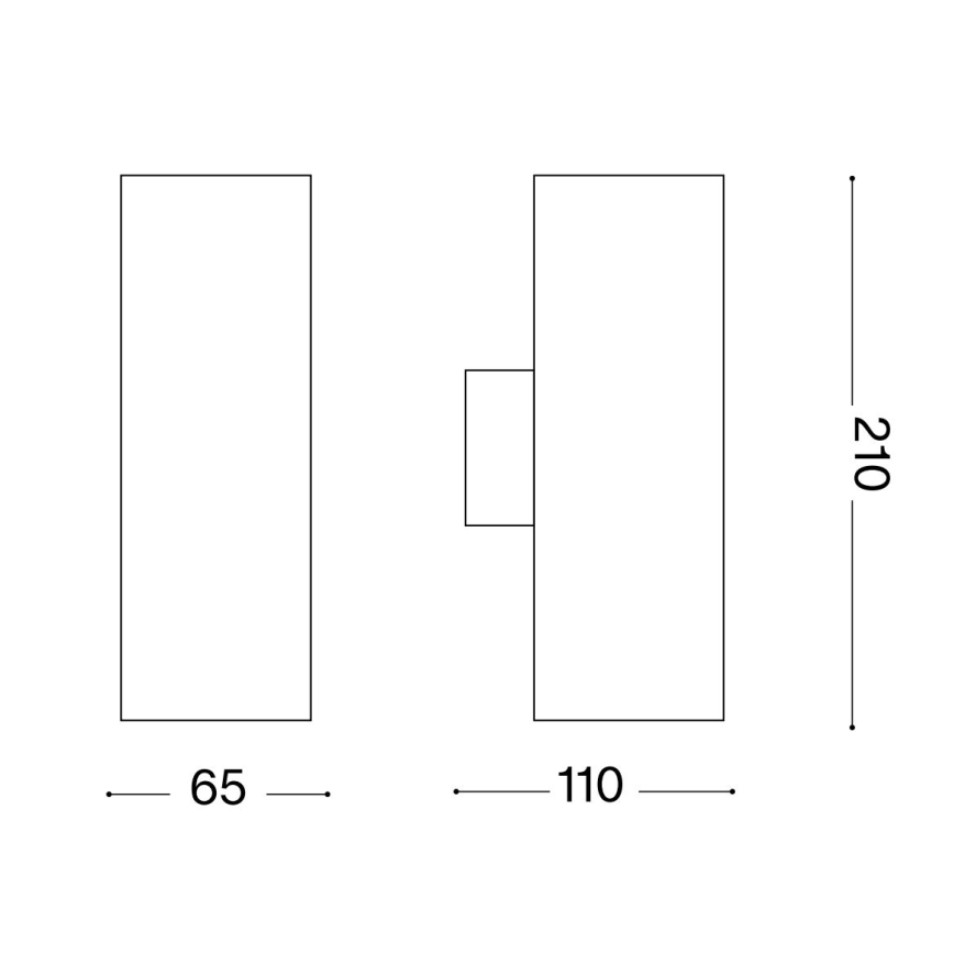Ideal Lux - Екстериорен аплик GUN 2xGU10/35W/230V IP44 антрацит