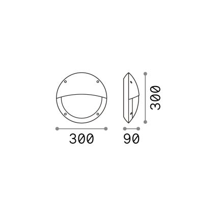 Ideal Lux - Екстериорен аплик LUCIA 1xE27/23W/230V IP66 бял