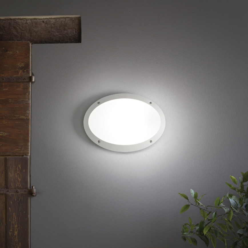 Ideal Lux - Екстериорен аплик MADDI 1xE27/23W/230V IP66 бял
