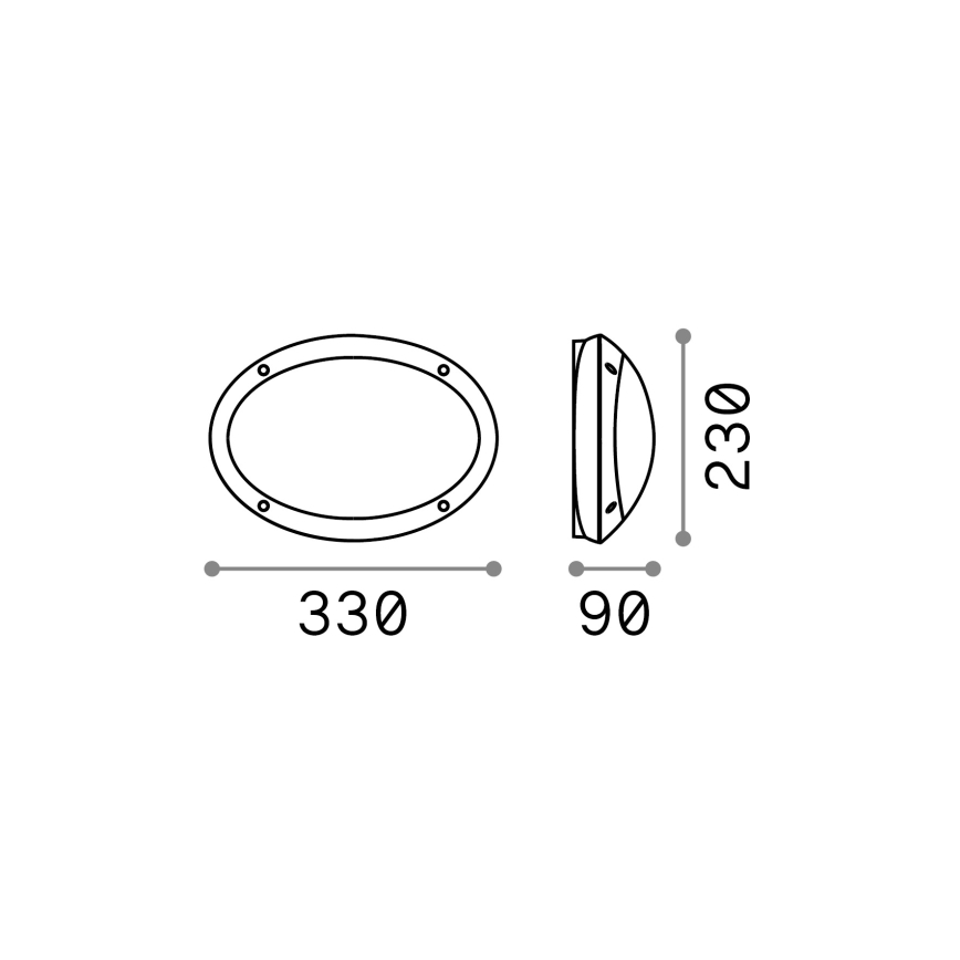 Ideal Lux - Екстериорен аплик MADDI 1xE27/23W/230V IP66 бял