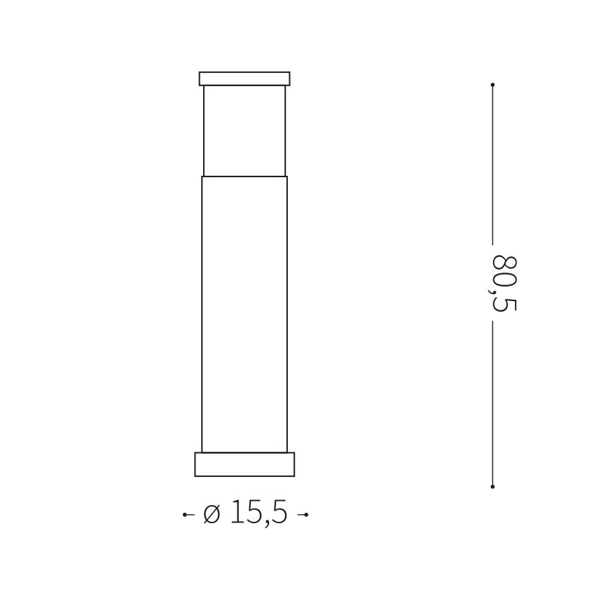 Ideal Lux - Екстериорна лампа 1xE27/42W/230V 80 см IP44 антрацит