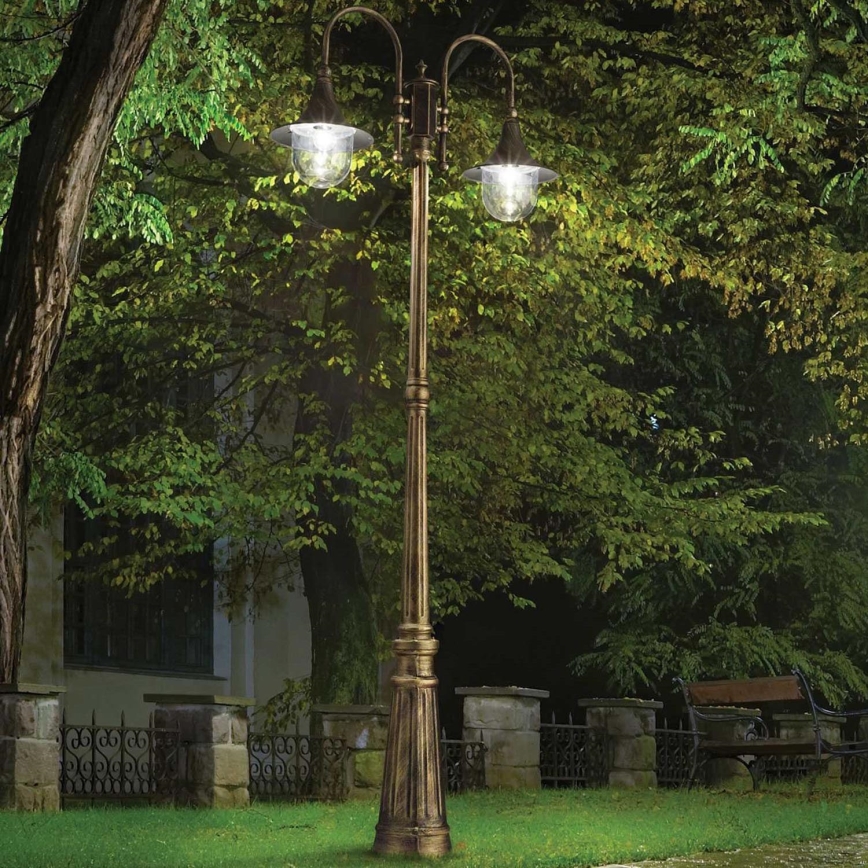 Ideal Lux - Екстериорна лампа CIMA 2xE27/52W/230V 216 см IP43 патина