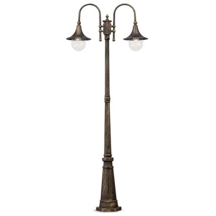 Ideal Lux - Екстериорна лампа CIMA 2xE27/52W/230V 216 см IP43 патина