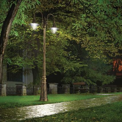 Ideal Lux - Екстериорна лампа CIMA 2xE27/52W/230V 216 см IP43 патина