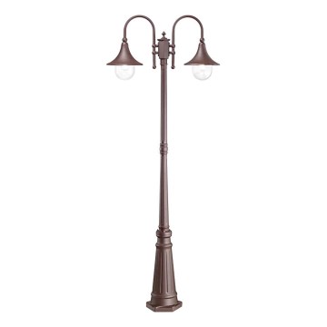 Ideal Lux - Екстериорна лампа CIMA 2xE27/52W/230V 216 см IP43 кафяв