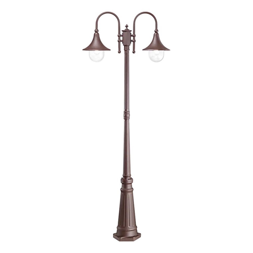 Ideal Lux - Екстериорна лампа CIMA 2xE27/52W/230V 216 см IP43 кафяв
