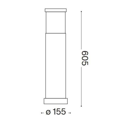 Ideal Lux - Екстериорна лампа TRONCO 1xE27/42W/230V 60,5 cm IP65 кафяв