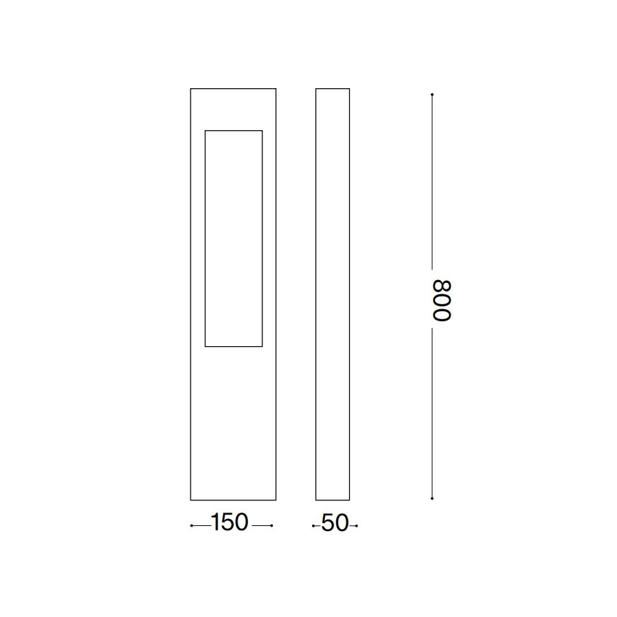 Ideal Lux - Екстериорна лампа VEGA 1xG9/15W/230V 80 cm IP44 кафяв