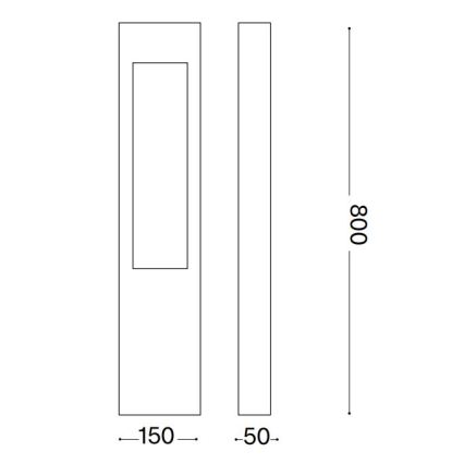 Ideal Lux - Екстериорна лампа VEGA 1xG9/15W/230V 80 cm IP44 кафяв