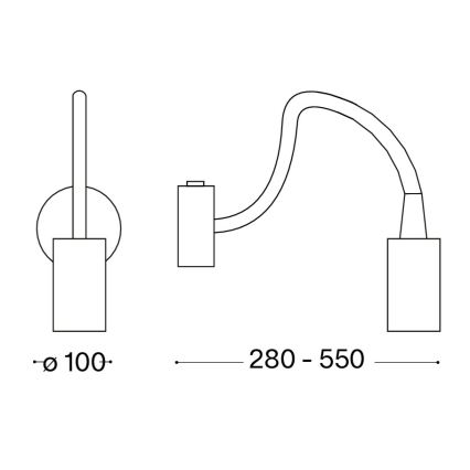 Ideal Lux - гъвкава настолна LED лампа FOCUS LED/4W/230V CRI 90 лъскав хром