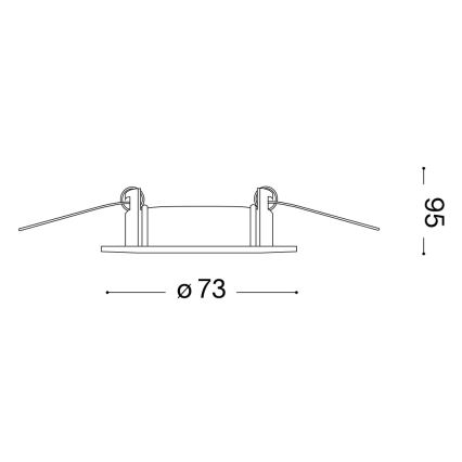 Ideal Lux - Лампа за вграждане JAZZ 1xGU10/50W/230V черен