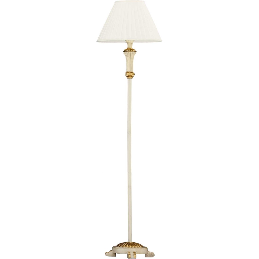 Ideal Lux - Лампион FIRENZE 1xE14/40W/230V бял/златист