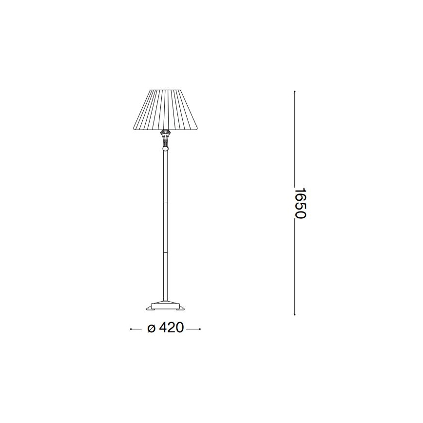 Ideal Lux - Лампион FIRENZE 1xE14/40W/230V бял/златист