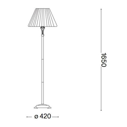 Ideal Lux - Лампион FIRENZE 1xE14/40W/230V златист