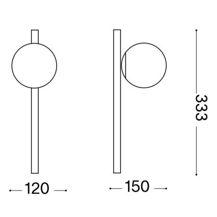 Ideal Lux - LED аплик BINOMIO 1xG9/3W/230V черен