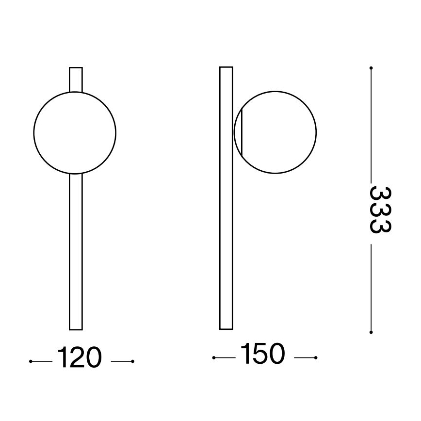 Ideal Lux - LED аплик BINOMIO 1xG9/3W/230V черен