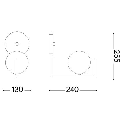Ideal Lux - LED Аплик BIRDS 1xG9/3W/230V черен/златист
