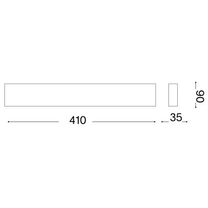 Ideal Lux - LED аплик DELTA LED/14W/230V 3000K 41 см CRI 90 бял
