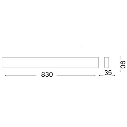 Ideal Lux - LED аплик DELTA LED/30W/230V 4000K 83 см CRI 90 бял