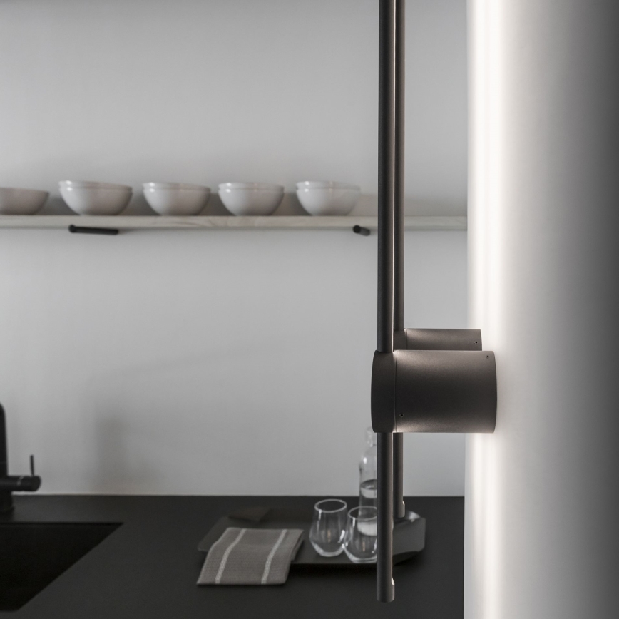 Ideal Lux - LED аплик ESSENCE LED/12W/230V 3000K 70 cm CRI 90 черен