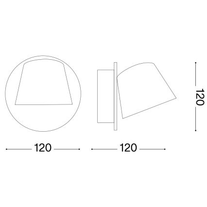 Ideal Lux - LED аплик GIM LED/6W/230V черен