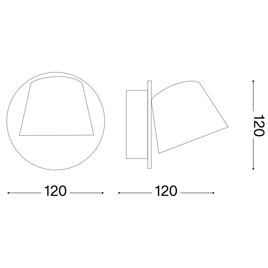 Ideal Lux - LED аплик GIM LED/6W/230V черен