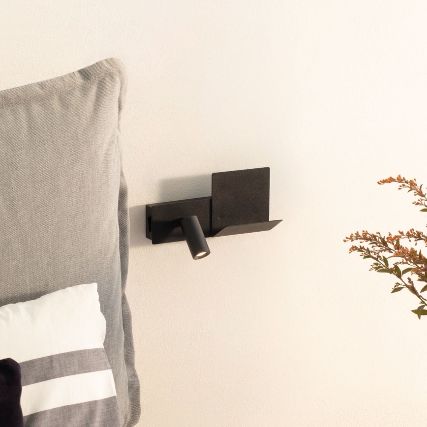 Ideal Lux - LED аплик KOMODO LED/4,5W/230V USB CRI 90 черен