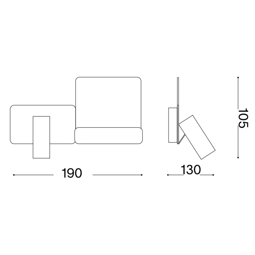 Ideal Lux - LED аплик KOMODO LED/4,5W/230V USB CRI 90 черен