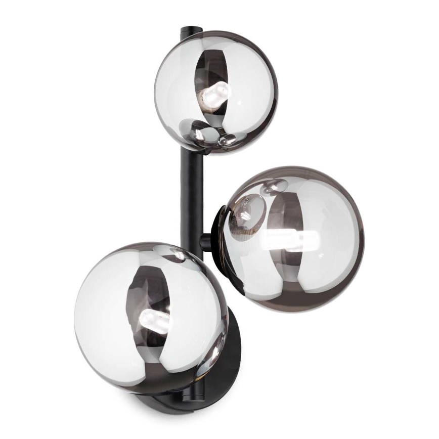 Ideal Lux - LED аплик PERLAGE 3xG9/3W/230V черен/опушен