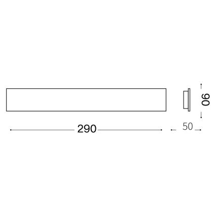 Ideal Lux - LED аплик ZIG ZAG LED/12,5W/230V 29 см CRI 90 черен
