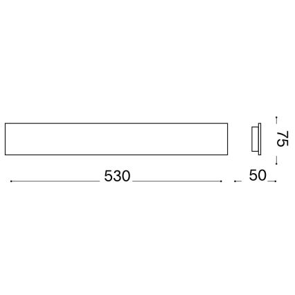 Ideal Lux - LED аплик ZIG ZAG LED/23W/230V 53 см CRI 90 месинг