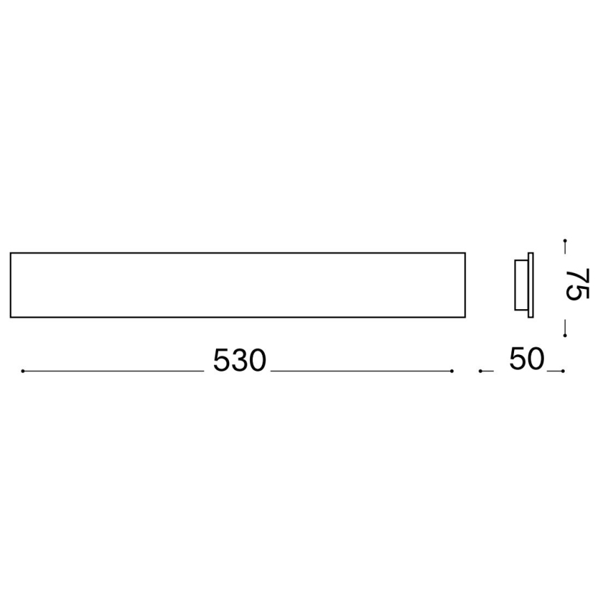 Ideal Lux - LED аплик ZIG ZAG LED/23W/230V 53 см CRI 90 месинг