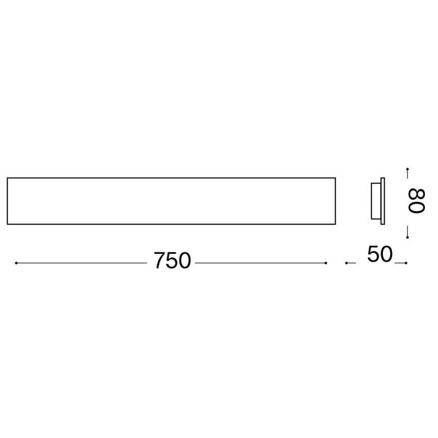 Ideal Lux - LED аплик ZIG ZAG LED/30W/230V 75 см CRI 90 черен