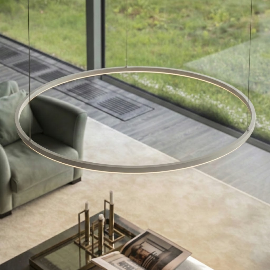 Ideal Lux - LED Димируем пендел ORACLE SLIM LED/42W/230V 4000K Ø 90 см CRI 90 бял