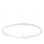 Ideal Lux - LED Димируем пендел ORACLE SLIM LED/39W/230V 3000K Ø 70 см бял