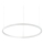 Ideal Lux - LED Димируем пендел ORACLE SLIM LED/40W/230V 4000K Ø 70 см CRI 90 бял