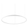 Ideal Lux - LED Димируем пендел ORACLE SLIM LED/43W/230V 3000K Ø 90 см бял
