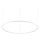 Ideal Lux - LED Димируем пендел ORACLE SLIM LED/76W/230V 3000K Ø 150 см бял