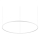 Ideal Lux - LED Димируем пендел ORACLE SLIM LED/83W/230V 4000K Ø 150 см CRI 90 бял